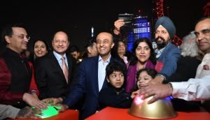 Diwali Lights being switch on